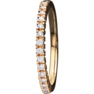 Moncara Damen Ring, 375er Gelbgold mit 15 Diamanten