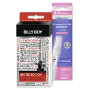 Billy Boy 12 + 3 Limited Edition oder TESTAmed Schwangerschaftstest 4.99&nbsp;&euro;