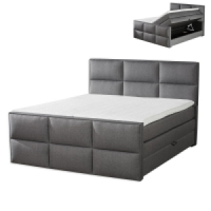 Roller  Boxspringbett - H3 - grau - Bettkasten - 180x200 cm