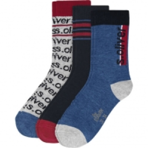 Karstadt  S.Oliver Socken, gemustert, weich, 3er Pack, für Kinder