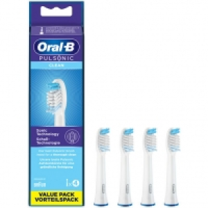 Oral-B Aufsteckbürsten Pulsonic Clean, für Schallzahnbürsten, 4er-Pa