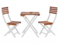 Lidl  FLORABEST Balkonmöbel Set, mit 2 Stühlen und 1 Tisch, aus Akazienholz,