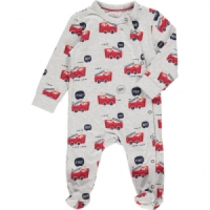 MANGUUN Schlaf-Overall, Feuerwehr-Print, Ringel, für Baby Jungen