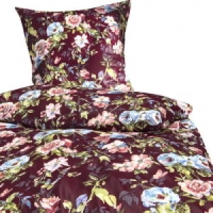 Galeria home Satin-Bettwäsche, floral, 135x200 cm