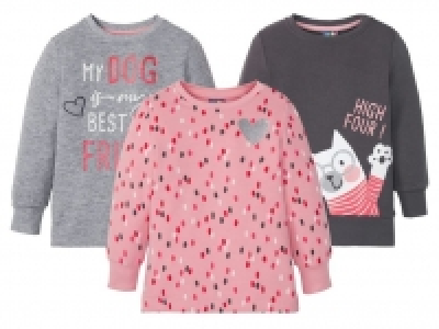 Lidl Lupilu® LUPILU® Kleinkinder Sweatshirt Mädchen, mit Glitzerprint