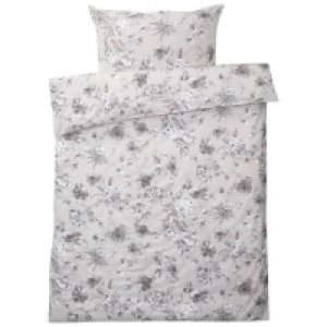 Biber-Bettwäsche FLOWER (135x200, grau) 15.00 €