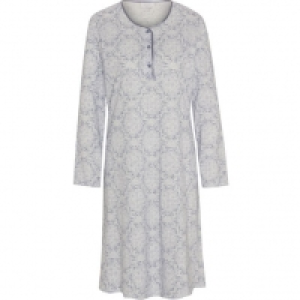 Desirée Nachthemd Sophie, Langarm, Henley-Ausschnitt, Allover-Print,