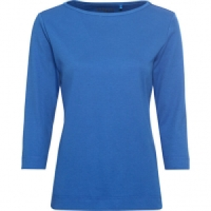 Adagio Shirt Anja, 3/4 Ärmel, U-Boot, Uni, für Damen