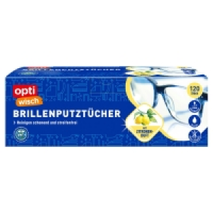 Aldi Süd  optiwisch 120 Brillenputztücher