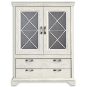 Vitrine breit - Pinie weiß - mit Beleuchtung 299.00 €