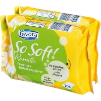 Netto  Favora So Soft Feuchtes Toilettenpapier Kamille, 2x70 Tücher