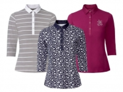 Lidl Esmara® ESMARA® Poloshirt Damen, mit Webkragen, 3/4-Ärmel, aus Baumwolle und E