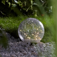 Dänisches Bettenlager  Kugel-Solarleuchte aus Glas (Ø 20 cm)