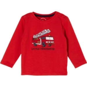 S.Oliver Langamshirt, Print, Rundhals-Ausschnitt, Druckknopf, für Baby