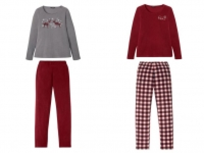 Lidl Esmara® ESMARA® Pyjama Damen, mit Gummizugbund, Eingrifftaschen