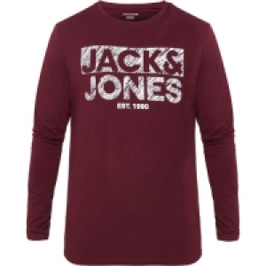 Jack & Jones Shirt, Langarm, Rundhals, Logo-Print, Baumwolle, für Herr 9.99 €