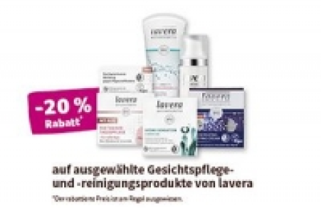 -20 % Rabatt auf ausgewählte Gesichtspflege- und reinigungsprodukte vo