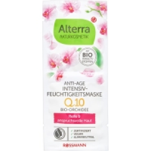 Rossmann Alterra Naturkosmetik Anti-Age Intensiv-Feuchtigkeitsmaske Q10 Bio Orchidee