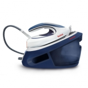 Tefal Dampfbügelstation SV8053, weiß/blau inklusive Fusselrasierer