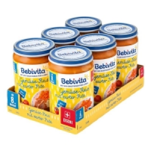 Netto  Bebivita Menü Gemüse-Reis mit zarter Pute 220 g, 6er Pack