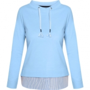 Karstadt  Adagio Sweatshirt, Tunnelzug, Bluseneinsatz, uni, für Damen