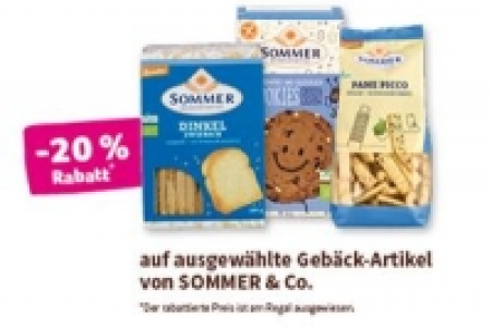 -20% Rabatt auf ausgewählte Gebäck-Artikel von SOMMER & Co.