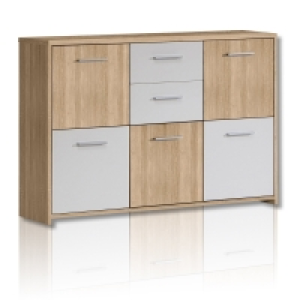 Roller  Sideboard - Sonoma Eiche-weiß - 114 cm breit