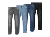 Lidl Livergy® LIVERGY® Jeans Herren, Slim Fit, 5-Pocket-Style, mit Knopfverschluss, 