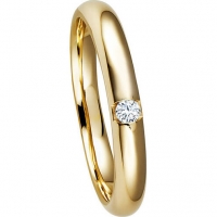 Karstadt  Moncara Damen Ring, 375er Gelbgold mit 1 Brillanten