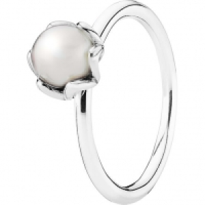 Karstadt  Pandora Damen Ring 190865P, 925er Silber mit Süßwasserperle