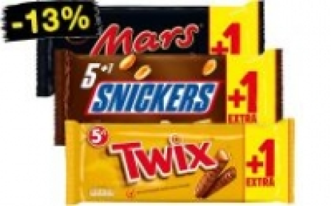 Twix, Mars oder Snickers 1.29 €