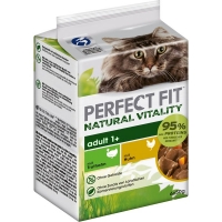 Rossmann Perfect Fit Katze Natural Vitality Adult 1+ mit Truthahn & mit Huhn Multipack