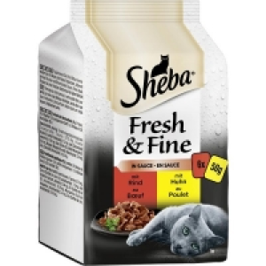 Sheba Fresh & Fine in Sauce mit Rind und Huhn Multipack
