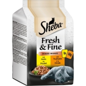 Sheba Fresh & Fine in Sauce mit Huhn und Truthahn Multipack