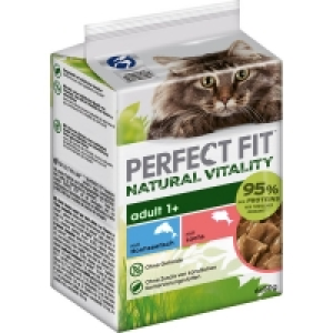 Perfect Fit Katze Natural Vitality Adult 1+ mit Hochseefisch & mit Lachs Multipack