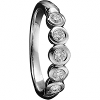 Karstadt  Moncara Damen Ring, 585er Weißgold mit Diamanten