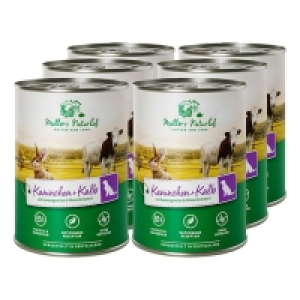 Netto  Müllers Naturhof Hundenahrung Kalb & Kaninchen 400 g, 6er Pack