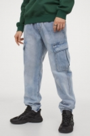 HM  Regular Cargo Denim Joggers