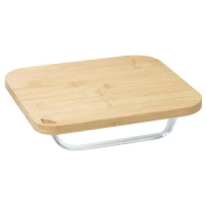 Glas-Auflaufform mit Bambusdeckel 5.99 €