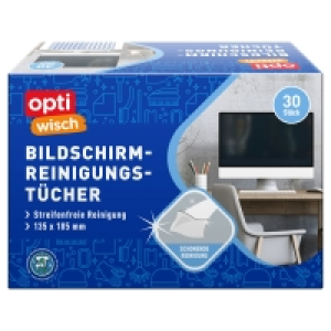 Aldi Süd  optiwisch Bildschirmreinigungstücher