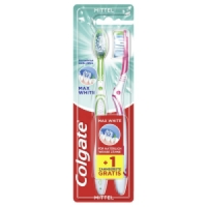 Colgate Max White Medium Zahnbürste 1+1
