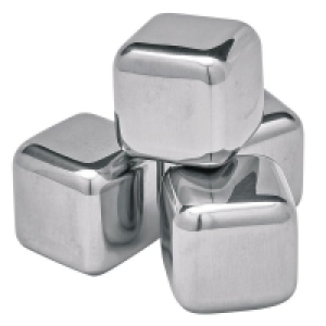 Ideenwelt Edelstahl-Kühlwürfel 4er-Set