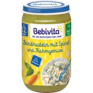 Bebivita Bio Bandnudeln mit Spinat und Rahmgemüse