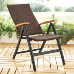 Geflecht-Klappsessel 2er-Set Braun
