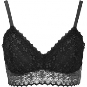 MANGUUN Bralette, semi-transparent, Spitze, floral, uni, für Damen