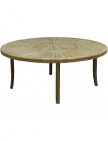 Hagebau  Tisch, ØxH: 180 x 74,5 cm, Tischplatte: Teakholz