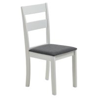Roller  Stuhl CLARA - grau-weiß lackiert - Massivholz