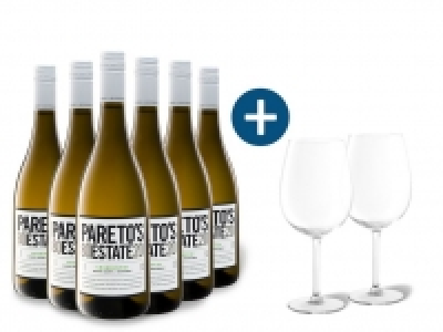 6 x 0,75-l-Flasche Weinpaket Paretos Estate 80/20 Chardonnay trocken, 52.99 €