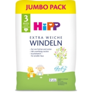 Hipp Babysanft extra weiche Jumbo Pack Windeln Größe 3 (Midi, 6-10 kg)