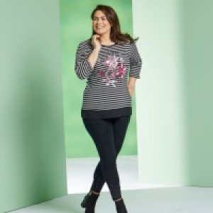 NKD  Damen-Caprileggings mit Strasssteinen, große Größen